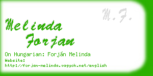 melinda forjan business card