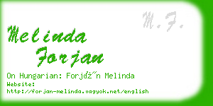 melinda forjan business card